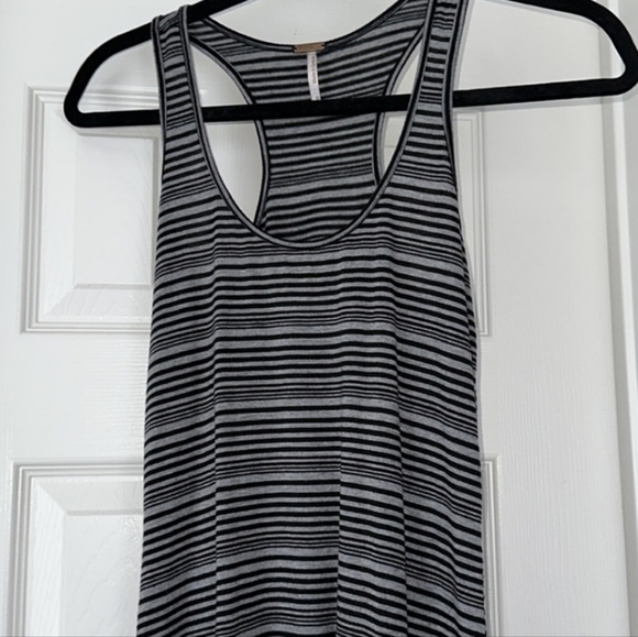Free People Gray & Black Racerback Style Stretchy Fit & Flare Dress. Sm - Picture 8 of 12